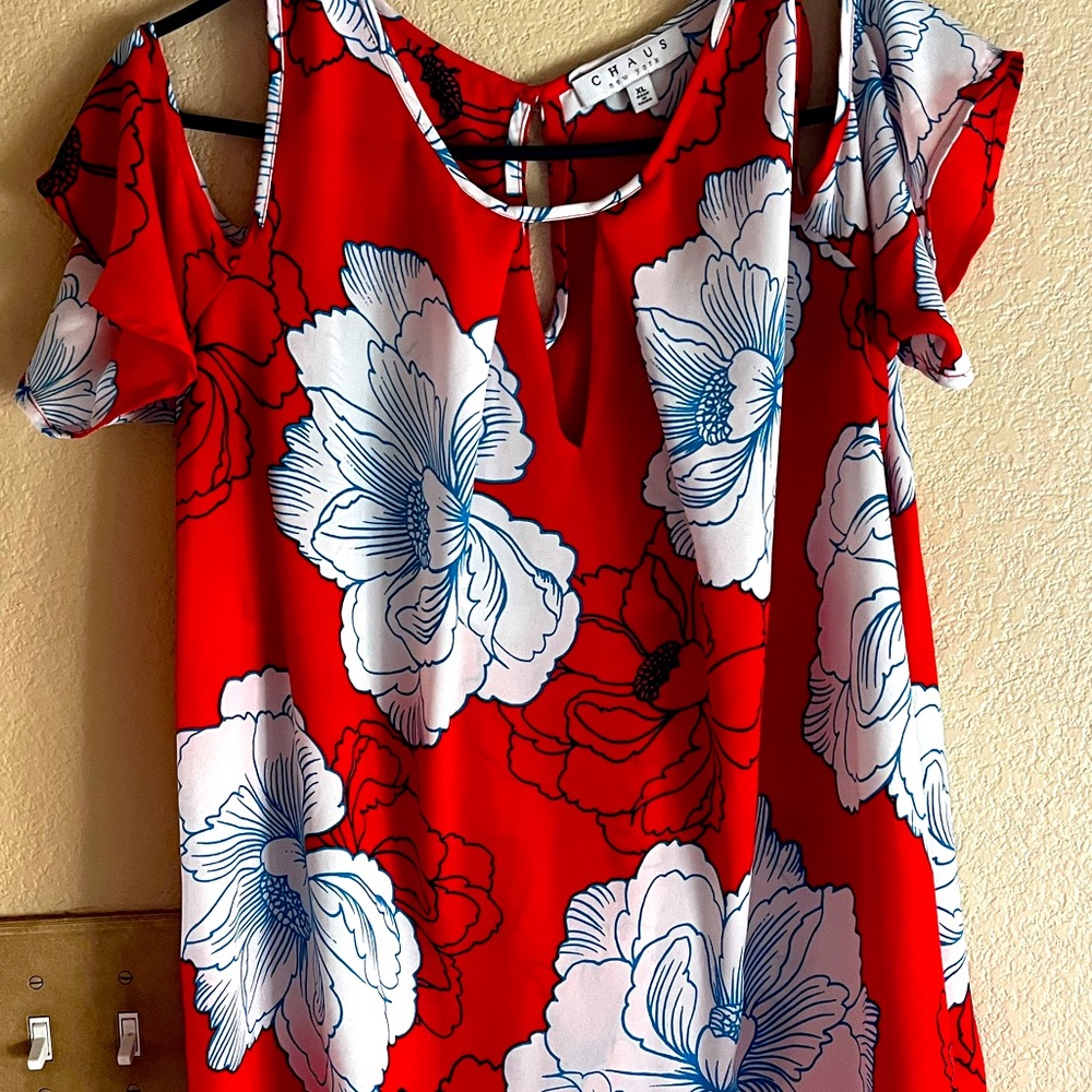 Chause New York Cold Shoulder Blouse